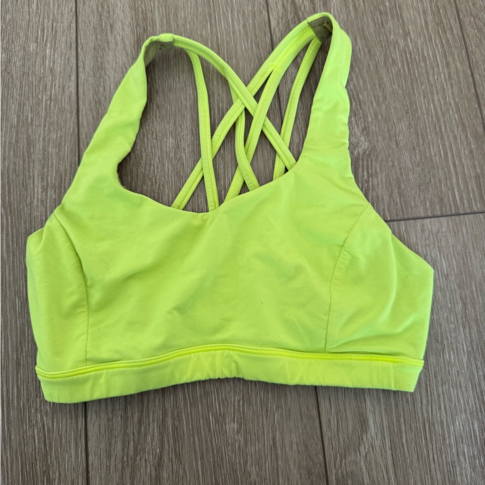 Lululemon Athletica Bright Lime Strappy Bra